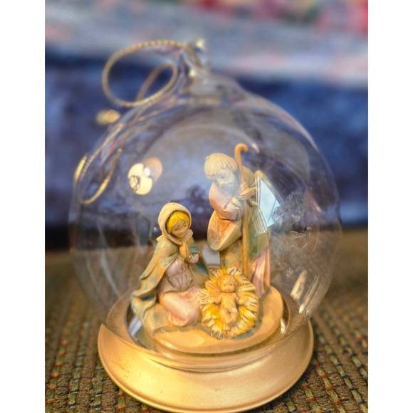 Fontanini Other - Fontanini Nativity Scene Christmas Ornament Glass Globe Holy Family